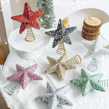 Load image into Gallery viewer, Christmas Tree Topper Glittering Five-Pointed Star Treetop Topper Xmas Tree Decor Ornament Christmas Decorations for Tree