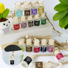 Load image into Gallery viewer, 8ml Car Hanging Bottles Perfume Aromatherapy Refillable Air Freshener Diffuser Oil Fragrance Bottle Vehicle Auto Sapper Pendant