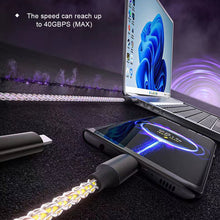 Load image into Gallery viewer, 3-in-1 Flexible Fast Charging Cable with RGB Flowing Light Type-C PD USB Braided Data Sync Cable Phone Charging Gaming Accessory
