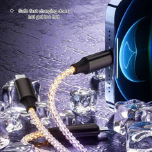 Load image into Gallery viewer, 3-in-1 Flexible Fast Charging Cable with RGB Flowing Light Type-C PD USB Braided Data Sync Cable Phone Charging Gaming Accessory
