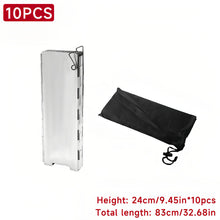 Load image into Gallery viewer, 8/10PCS Foldable Aluminum Windshield With Storage Bag Ultra-Light Heat-Gathering Stove Head Wind Shield Outdoor Camping Accessories