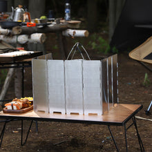 Load image into Gallery viewer, 8/10PCS Foldable Aluminum Windshield With Storage Bag Ultra-Light Heat-Gathering Stove Head Wind Shield Outdoor Camping Accessories