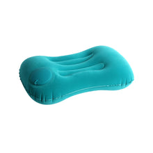 Load image into Gallery viewer, Press Inflatable Square Pillow Portable Foldable Flannel Lumbar Support For Outdoor Camping Travel