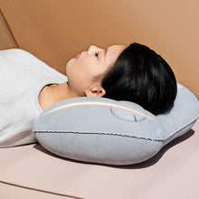 Load image into Gallery viewer, Press Inflatable Square Pillow Portable Foldable Flannel Lumbar Support For Outdoor Camping Travel
