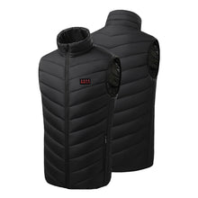 Load image into Gallery viewer, Winter Electric Heated Vest 3-Speed Smart Adjustment Cold-Proof Warming USB-Powered Stand Collar Vest for Outdoor Activities (4-Control 21-Zone)