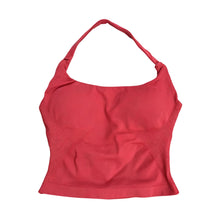 Load image into Gallery viewer, Solid Color Yoga Vest with Bra Pads Backless Halter Neck Design High-Elastic Outdoor Sports Top