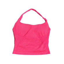 Load image into Gallery viewer, Solid Color Yoga Vest with Bra Pads Backless Halter Neck Design High-Elastic Outdoor Sports Top