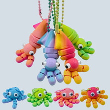 Load image into Gallery viewer, Cute Octopus Squid Pendant 3D Printed Keychain Backpack Charm Novelty Desk Toy Kawaii Personalized Charm Gift for Students Teens