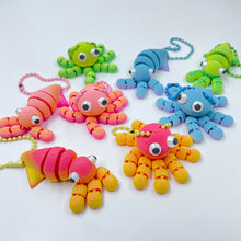 Load image into Gallery viewer, Cute Octopus Squid Pendant 3D Printed Keychain Backpack Charm Novelty Desk Toy Kawaii Personalized Charm Gift for Students Teens