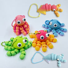 Load image into Gallery viewer, Cute Octopus Squid Pendant 3D Printed Keychain Backpack Charm Novelty Desk Toy Kawaii Personalized Charm Gift for Students Teens