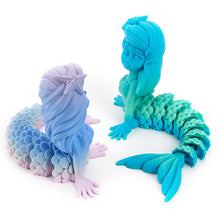 Load image into Gallery viewer, Fantasy Mermaid Figure 3D Printed Articulated Ocean Theme Model Creative Display Toy Desk Decor Gift for Collectors Office Worker