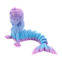 Load image into Gallery viewer, Fantasy Mermaid Figure 3D Printed Articulated Ocean Theme Model Creative Display Toy Desk Decor Gift for Collectors Office Worker