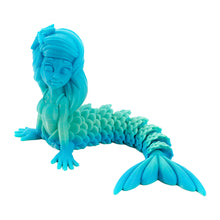 Load image into Gallery viewer, Fantasy Mermaid Figure 3D Printed Articulated Ocean Theme Model Creative Display Toy Desk Decor Gift for Collectors Office Worker