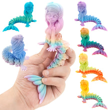Load image into Gallery viewer, Fantasy Mermaid Figure 3D Printed Articulated Ocean Theme Model Creative Display Toy Desk Decor Gift for Collectors Office Worker