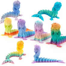 Load image into Gallery viewer, Fantasy Mermaid Figure 3D Printed Articulated Ocean Theme Model Creative Display Toy Desk Decor Gift for Collectors Office Worker