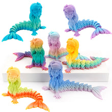 Load image into Gallery viewer, Fantasy Mermaid Figure 3D Printed Articulated Ocean Theme Model Creative Display Toy Desk Decor Gift for Collectors Office Worker