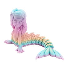 Load image into Gallery viewer, Fantasy Mermaid Figure 3D Printed Articulated Ocean Theme Model Creative Display Toy Desk Decor Gift for Collectors Office Worker