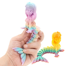 Load image into Gallery viewer, Fantasy Mermaid Figure 3D Printed Articulated Ocean Theme Model Creative Display Toy Desk Decor Gift for Collectors Office Worker