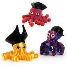 Load image into Gallery viewer, Novelty Pirate Octopus Toy 3D Printed Articulated Cool Desk Decor Articulated Animal Model Collection Display Gift for Gamers Kids Adults