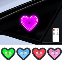 Load image into Gallery viewer, Wireless Remote Control Car Triangle Window Ambient Light Heart Shape Neon Car Mood Light Waterproof Decoration Lamp