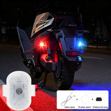Load image into Gallery viewer, Wireless Remote Control Strobe Light with Multi-color Flash Rechargeable Warning Light for Car Motorcycle Drone Safety Navigation Lamp