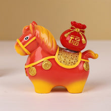 Load image into Gallery viewer, New Year Resin Decoration Cartoon Little Horse Dolls Decoration Luck Pony Desktop Ornament Festival Gift