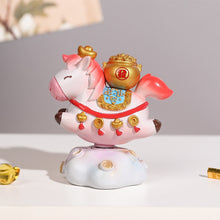 Load image into Gallery viewer, Chinese Style Cartoon Little Horse Dolls Resin Toy Cute Desktop Decoration Ornament New Year Gift Festival Present