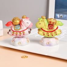 Load image into Gallery viewer, Chinese Style Cartoon Little Horse Dolls Resin Toy Cute Desktop Decoration Ornament New Year Gift Festival Present