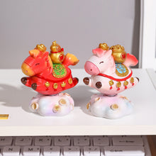 Load image into Gallery viewer, Chinese Style Cartoon Little Horse Dolls Resin Toy Cute Desktop Decoration Ornament New Year Gift Festival Present