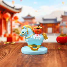 Load image into Gallery viewer, Chinese Style Cartoon Mascots Resin Horse Toys Cartoon Pony Desktop Decorations Mobile Phone Support Ornament Gift