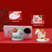 Load image into Gallery viewer, Chinese Style Cartoon Mascots Resin Horse Toys Cartoon Pony Desktop Decorations Mobile Phone Support Ornament Gift