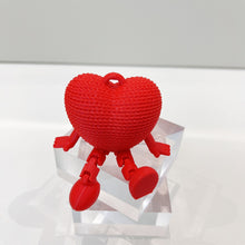 Load image into Gallery viewer, 3D Printed Red Heart Model Toy Movable Joint Desktop Decoration Ornament Valentine's Day Gift