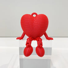 Load image into Gallery viewer, 3D Printed Red Heart Model Toy Movable Joint Desktop Decoration Ornament Valentine's Day Gift