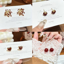 Load image into Gallery viewer, New Year Red Earrings Fashion Light Luxury Firework Heart Earrings Ear Accessories Women Girls Gift
