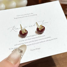Load image into Gallery viewer, New Year Red Earrings Fashion Light Luxury Firework Heart Earrings Ear Accessories Women Girls Gift