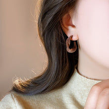 Load image into Gallery viewer, Winter New Year Fashion Light Luxury Earrings Irregular Shape Earrings Red Coffee Flocked Earrings Women Girls Gift