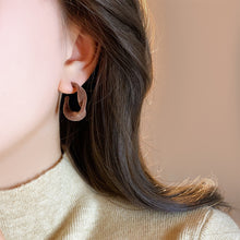 Load image into Gallery viewer, Winter New Year Fashion Light Luxury Earrings Irregular Shape Earrings Red Coffee Flocked Earrings Women Girls Gift