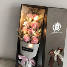 Load image into Gallery viewer, Soap Rose Flower Bouquet Gift Box With String Light Valentine's Day Gift Girlfriend Party Decoration Rose Flower Present