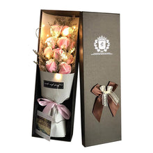 Load image into Gallery viewer, Soap Rose Flower Bouquet Gift Box With String Light Valentine's Day Gift Girlfriend Party Decoration Rose Flower Present