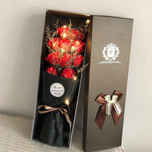 Load image into Gallery viewer, Soap Rose Flower Bouquet Gift Box With String Light Valentine's Day Gift Girlfriend Party Decoration Rose Flower Present