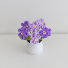 Load image into Gallery viewer, Hand-Knitted Flowers Handmade Crocheted Flowers Bouquets Desktop Ornament Home Decoration Valentine's Day Gift
