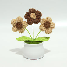 Load image into Gallery viewer, Hand-Knitted Flowers Handmade Crocheted Flowers Bouquets Desktop Ornament Home Decoration Valentine's Day Gift