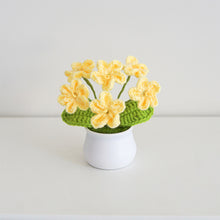 Load image into Gallery viewer, Hand-Knitted Flowers Handmade Crocheted Flowers Bouquets Desktop Ornament Home Decoration Valentine's Day Gift