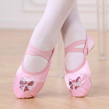 Load image into Gallery viewer, Kids Satin Elastic Ballet Dance Shoes Soft Comfortable Breathable Dance Shoes Girls Female Ballet Soft Dance Shoes