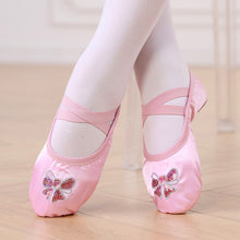 Load image into Gallery viewer, Kids Satin Elastic Ballet Dance Shoes Soft Comfortable Breathable Dance Shoes Girls Female Ballet Soft Dance Shoes
