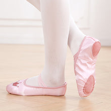 Load image into Gallery viewer, Kids Crown Satin Elastic Ballet Dance Shoes Soft Comfortable Breathable Dance Shoes Girls Female Ballet Soft Dance Shoes