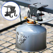 Load image into Gallery viewer, Multi-purpose Outdoor Hang Gas Canister Hook Gas Tank Hook With Hanging Plate Bottle Opener Camping Table Gas Stove Tank Hook