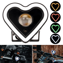 Load image into Gallery viewer, Motorcycle Heart Shaped Headlight Spot Light Flashing Light RGB Lamp For Scooter Lighting Motorcycles ATVs UTVs Lighting
