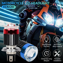 Load image into Gallery viewer, Motorcycle Led Headlight H4 BA20D Headlight Projector Lens Moto Signal Lamp Bulb Hi/Lo Beam Light Head Lamp