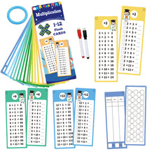 Load image into Gallery viewer, 15Pcs Math Training Cards Erasable Reusable Addition Subtraction Multiplication Division Student Educational Teaching Aid